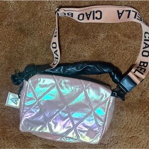 Ihkwip Iridescent peach ciao Crossbody Bag